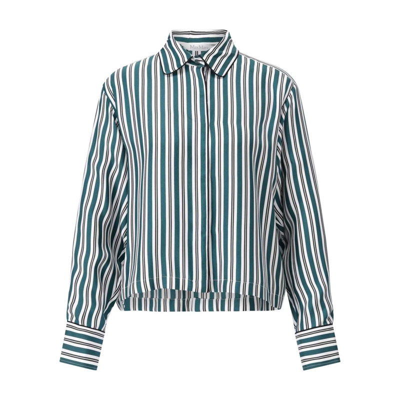 Max Mara Blouse Seidenbluse Brama Grün