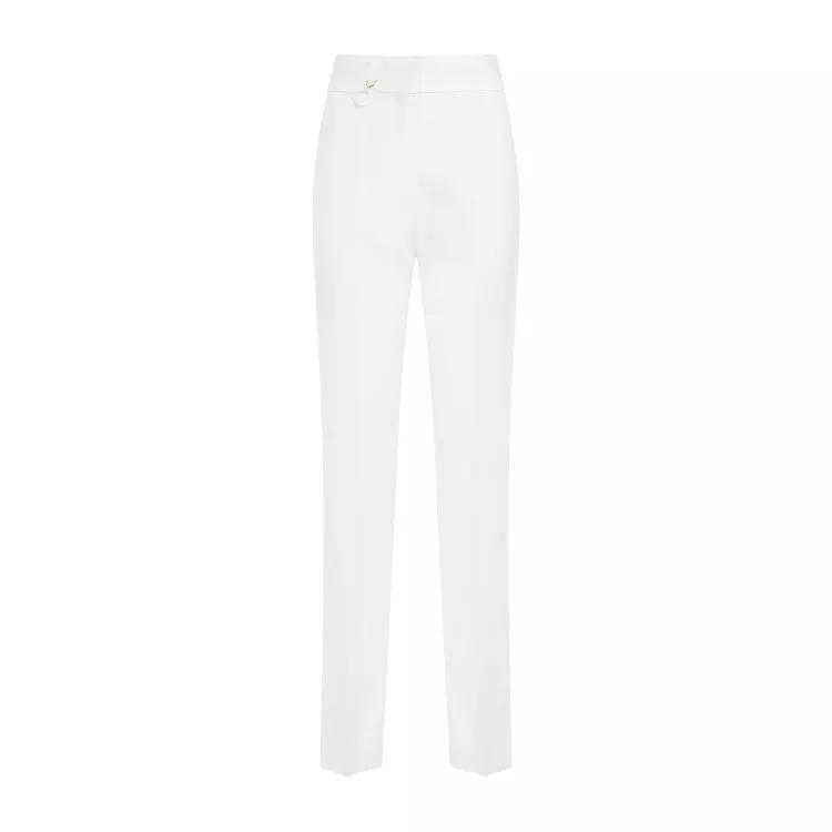 Jacquemus - White Viscose Tibau Pants - Größe 36 - beige