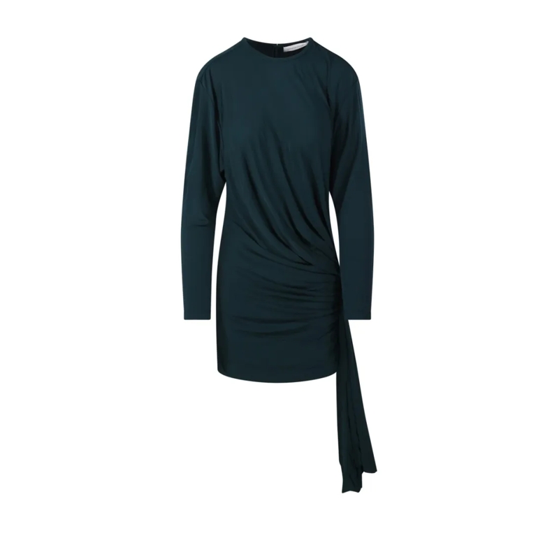 Christopher Esber Mini-robe Side Cowl Drape Extension Dress Green
