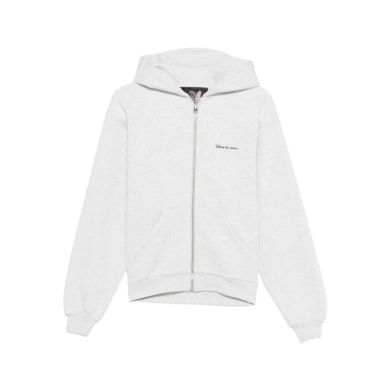 Coperni  Zip-Up Hoodie With Crown Detail Crafted White