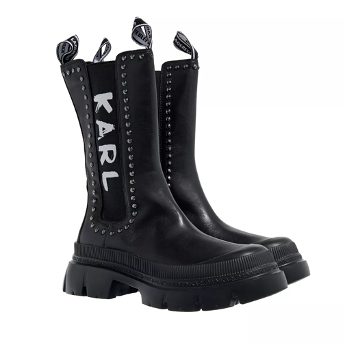 Karl Lagerfeld Trekka Max Kc Brush Logo Gore Midi Black Chelsea Boot