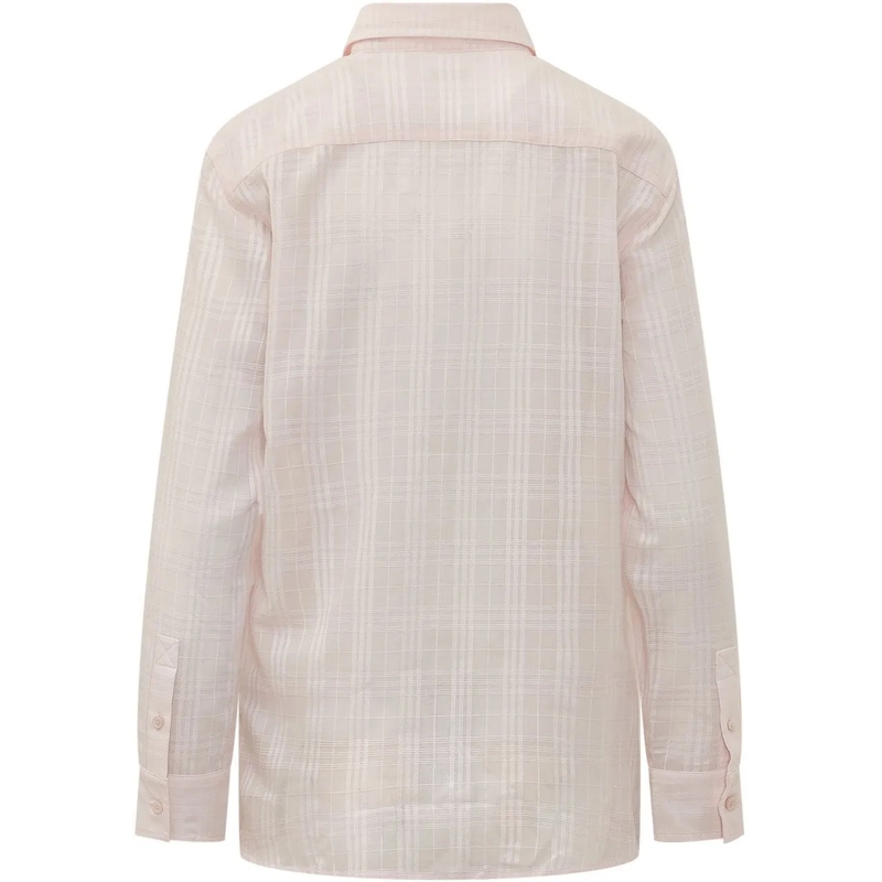 Burberry Bluse Camicia Emma a Quadri con Ricamo Logo rose(Image 2)