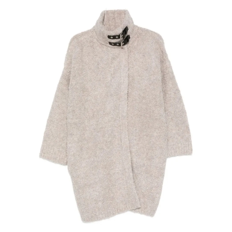 LIU JO Manteau d'hiver Beige Short Coat With High Collar Grey
