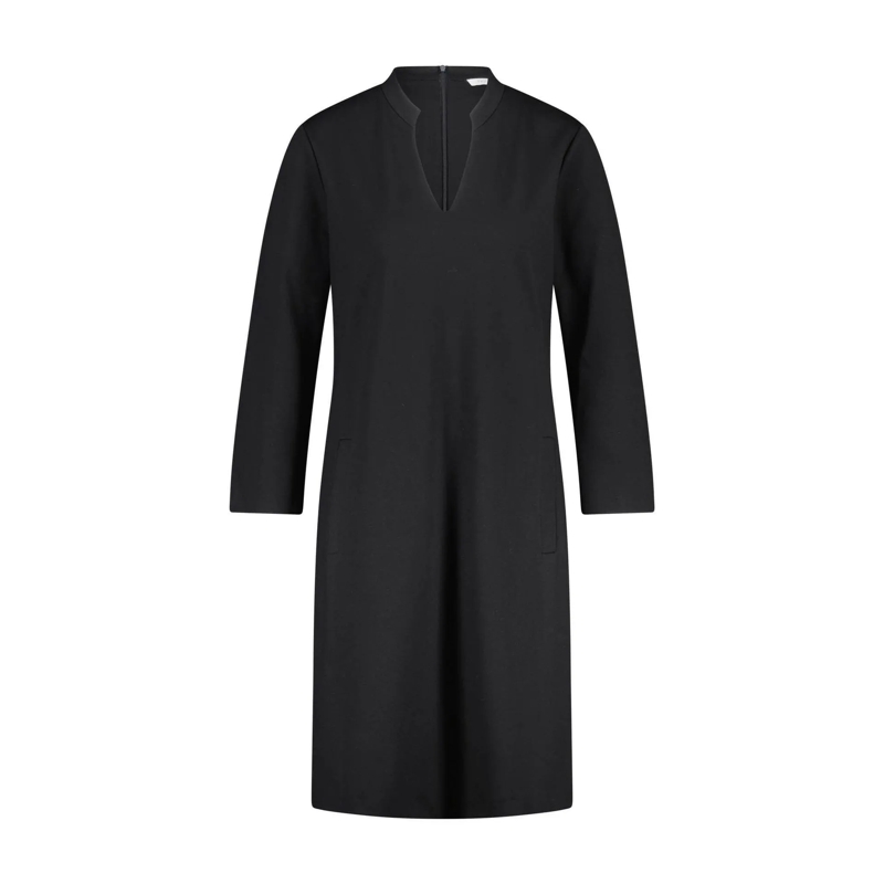 Louis and Mia Midikleid Midikleid aus Viskose-Jersey Schwarz