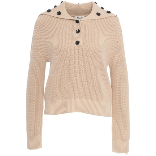 Baum Und Pferdgarten Hauts à manches longues Sweater with appliques 'Clare' beige