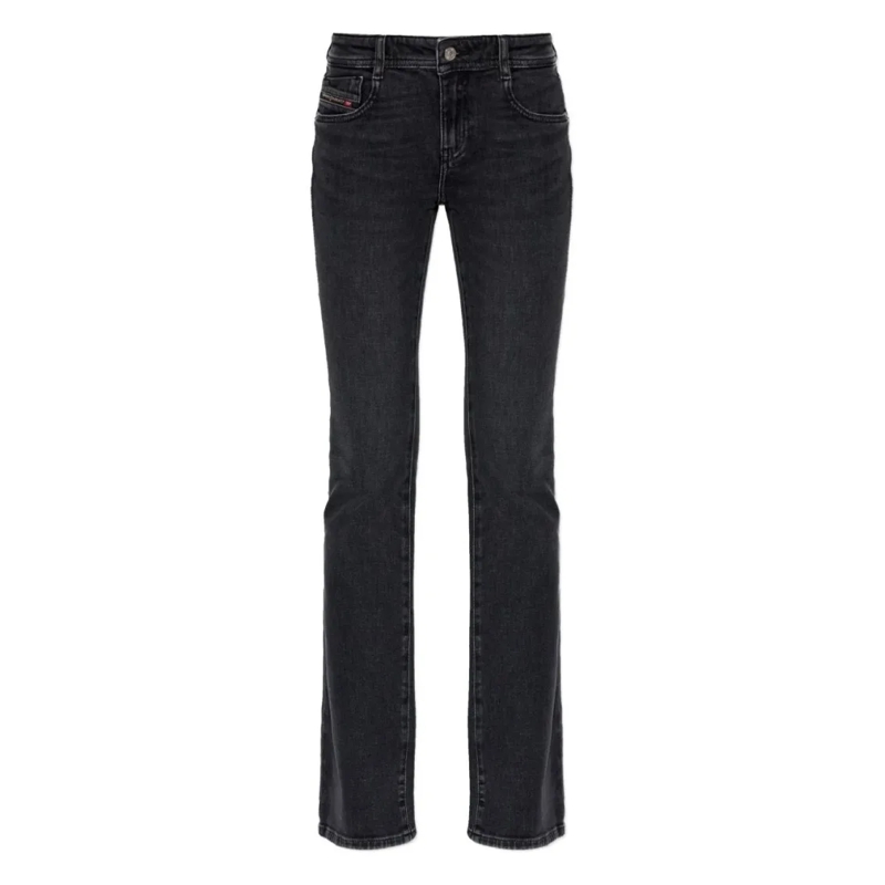 Diesel Jeans Classic Flared Jeans With Five-Pocket Design Black