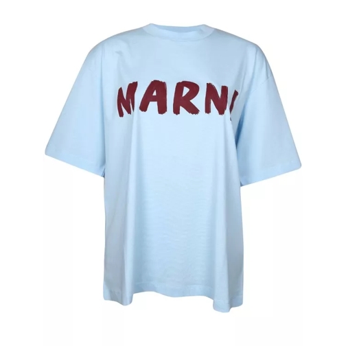 Marni Light Blue Cotton T-Shirt Blue T-shirts