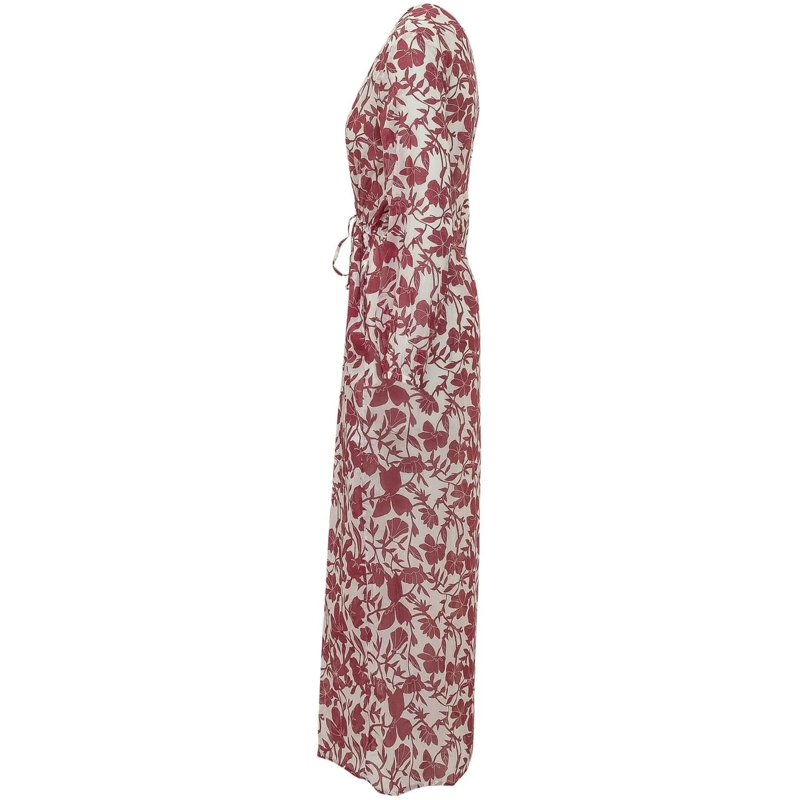 SUNDEK Maxikleid Abito Lungo con Stampa Floreale weiß(Image 3)