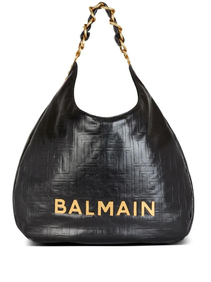 Balmain Shopper - 1945 Soft Hobo Cabas Bag - Gr. unisize - in Schwarz - für Damen