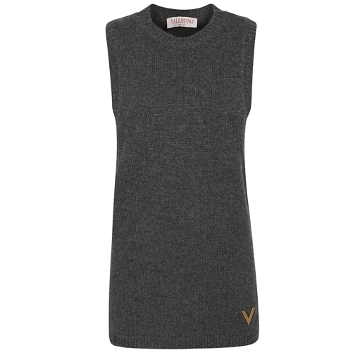 Valentino Blusen Cashmere Tank Top Grey