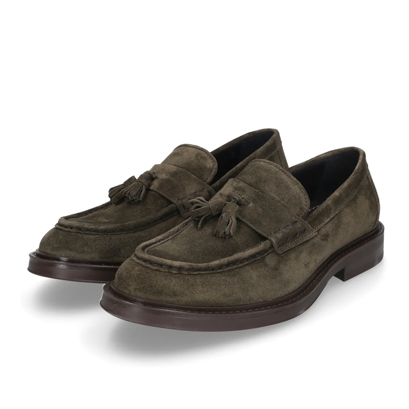 Heinrich Dinkelacker Mocassin Loafer Florenz Plain V dunkel-grün(Image 2)
