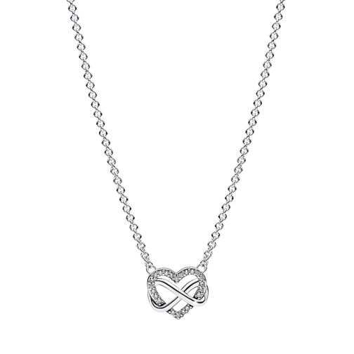 Pandora Sparkling Infinity Heart Collier  Clear Mellanlångt halsband