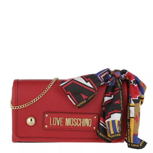 Love Moschino Grain Pu Chain Crossbody Bag Rosso Crossbody Bag
