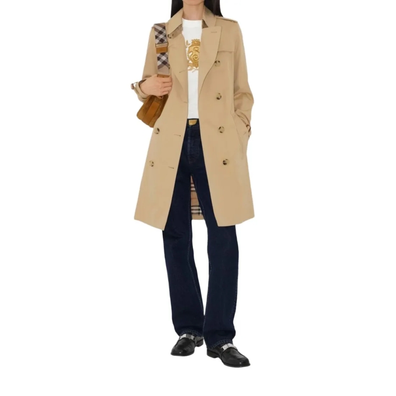 Burberry Übergangsjacke Double-Breasted Trench Coat Neutrals