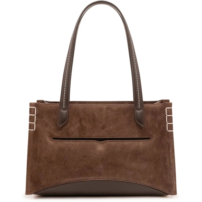 J.W.Anderson Shopper Borsa Elongated Loafer Cabas con Impunture a Contr braun(Image 2)
