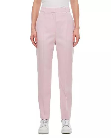 Alexander McQueen - Wool Cigarette Trousers - Größe 40 - pink