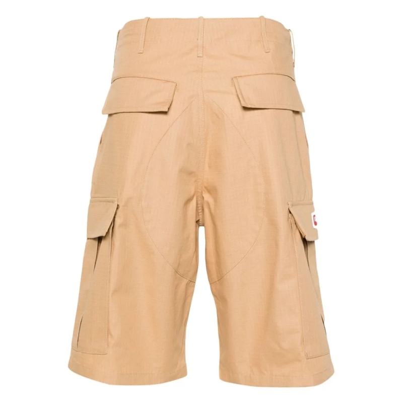 Kenzo Casual Shorts Caramel Brown Cotton Ripstop Cargo Shorts Brown