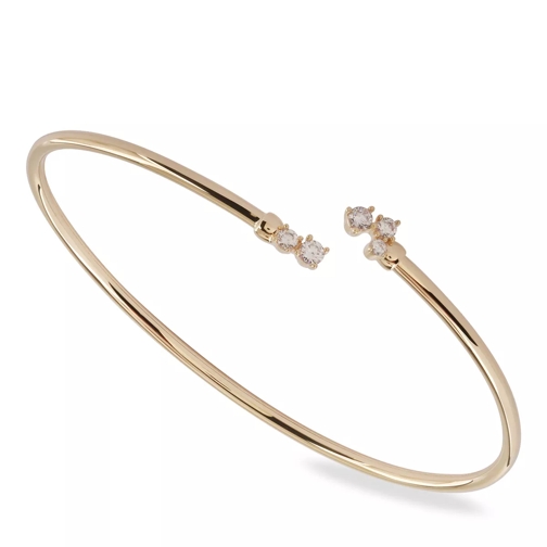 Little Luxuries by VILMAS Champagne Bangle Sparkle Small Yellow Gold Plated Bracelet