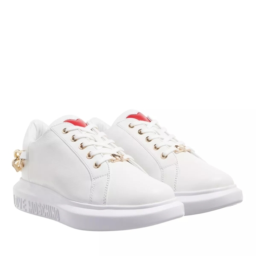 Love Moschino Sneakerd.Gomma40 Vitello Bianco scarpa da ginnastica bassa