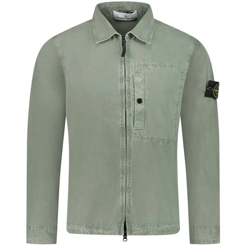 Stone Island Daunenjacken shirtjacket khaki grün