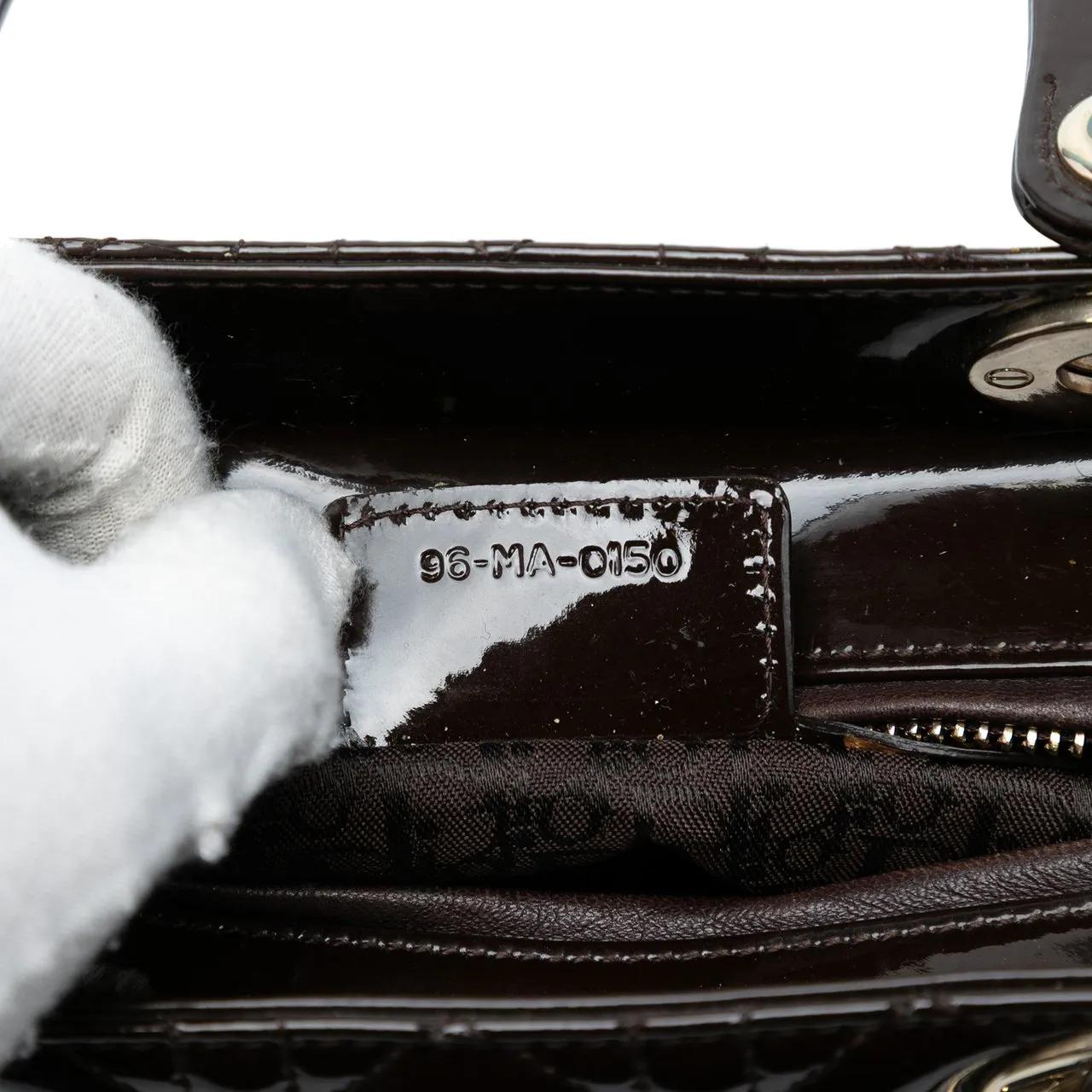 Thumbnail - Christian Dior Hobo Bags - Medium Patent Cannage Lady Dior - Gr. unisize - in Braun - für Damen