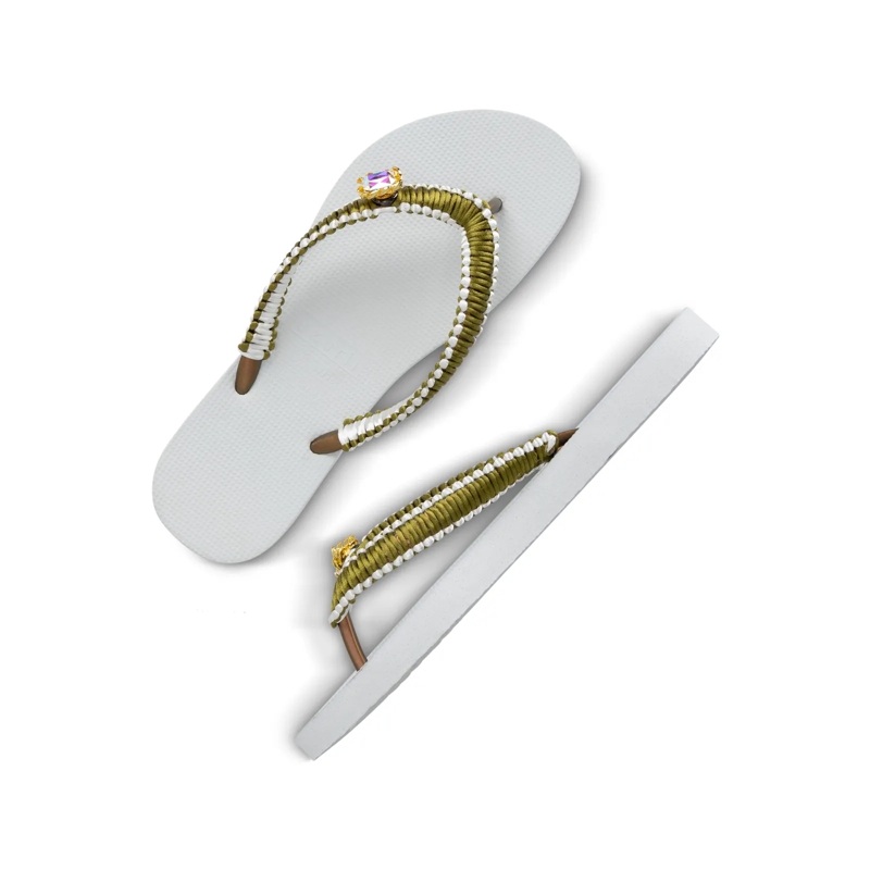 UZURII Flip Flops flip flop Green Macrame Switch weiss(Image 15)