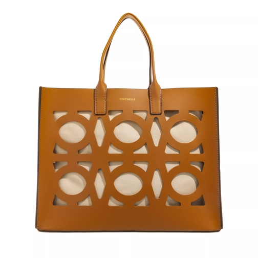 Coccinelle Monogram Slice Handbag Cuir Rymlig shoppingväska