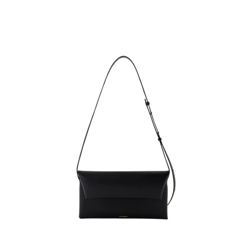 Jil Sander Folded Small Crossbody - Leather - Black Black Borsa a tracolla