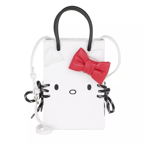 Balenciaga Kitty Phone Holder Shoulder Bag Leather White Cross body-väskor