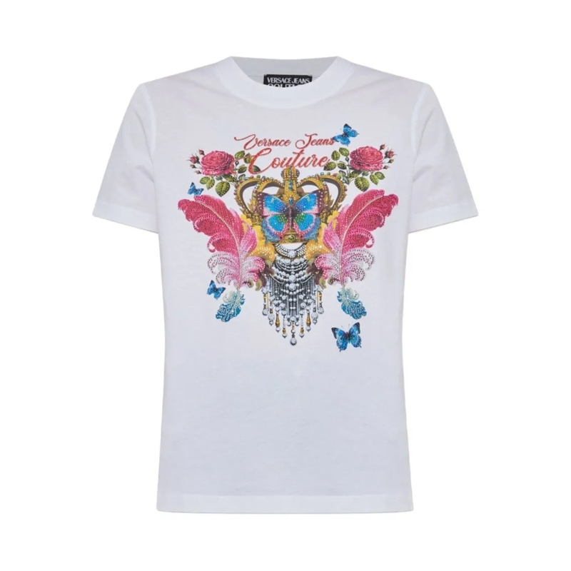 Versace Jeans Couture T-Shirt Short-Sleeve T-Shirt With Graphic Design White