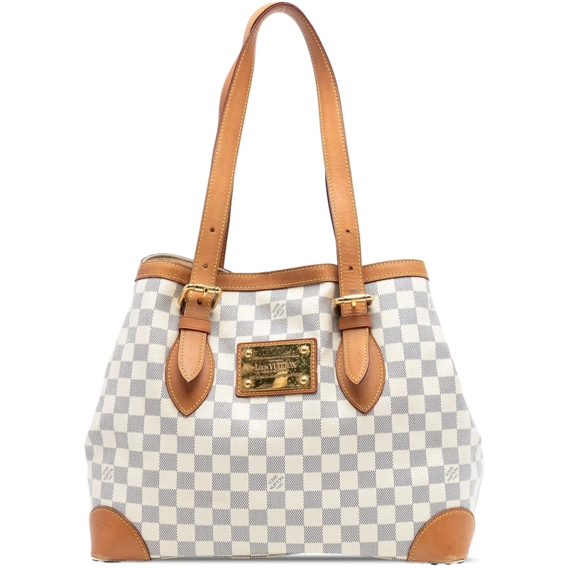 Louis Vuitton Shopper Damier Azur Hampstead MM weiß
