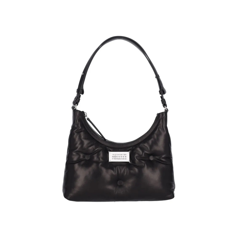 Maison Margiela Schultertasche Quilted Black Lamb Leather Shoulder Bag Black