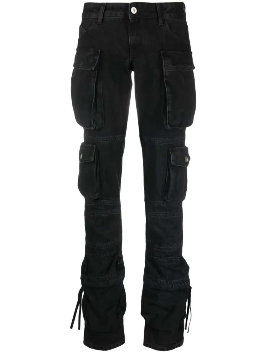 Thumbnail - The Attico - Essie Cargo Denim Jeans - Größe 27 - schwarz