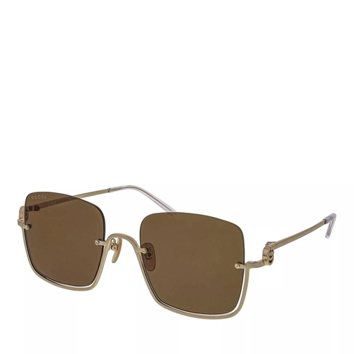 Gucci GG1279S GOLD-GOLD-BROWN Zonnebril
