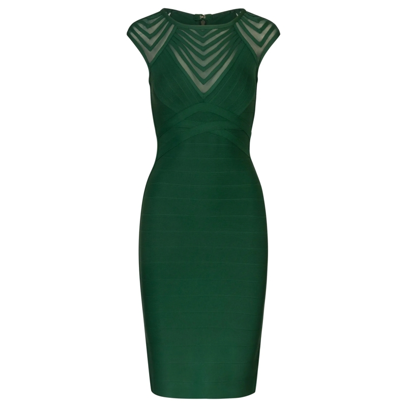 Kraimod Abendkleid Bandagekleid dunkel-grün