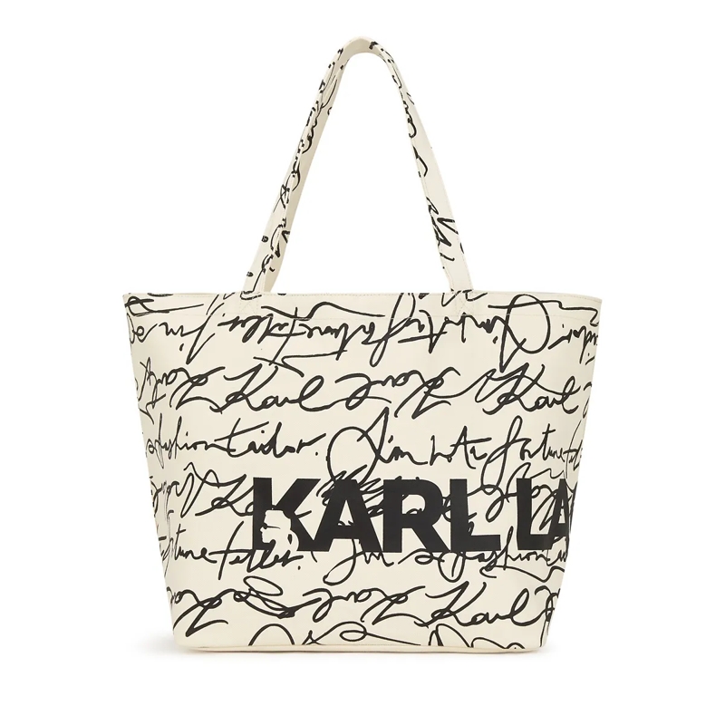 Karl Lagerfeld Shopper K/ESSENTIAL SHOPPER MIT SCRIBBLE-PRINT beige