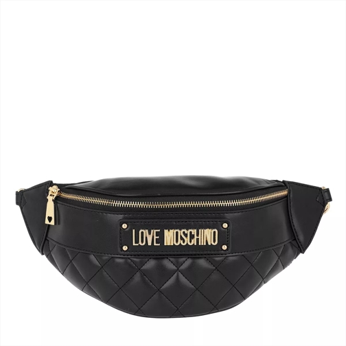 Love Moschino Logo Quilted Belt Bag Nero Cross body-väskor
