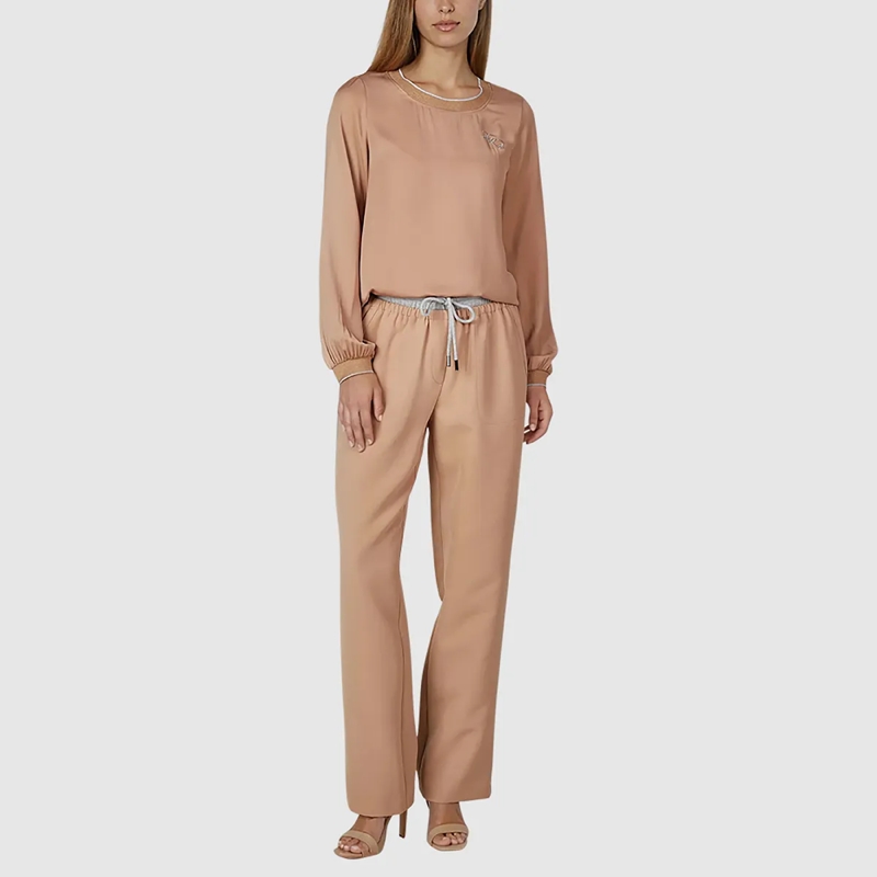 Marc Aurel Bluse Satin Top braun(Image 2)