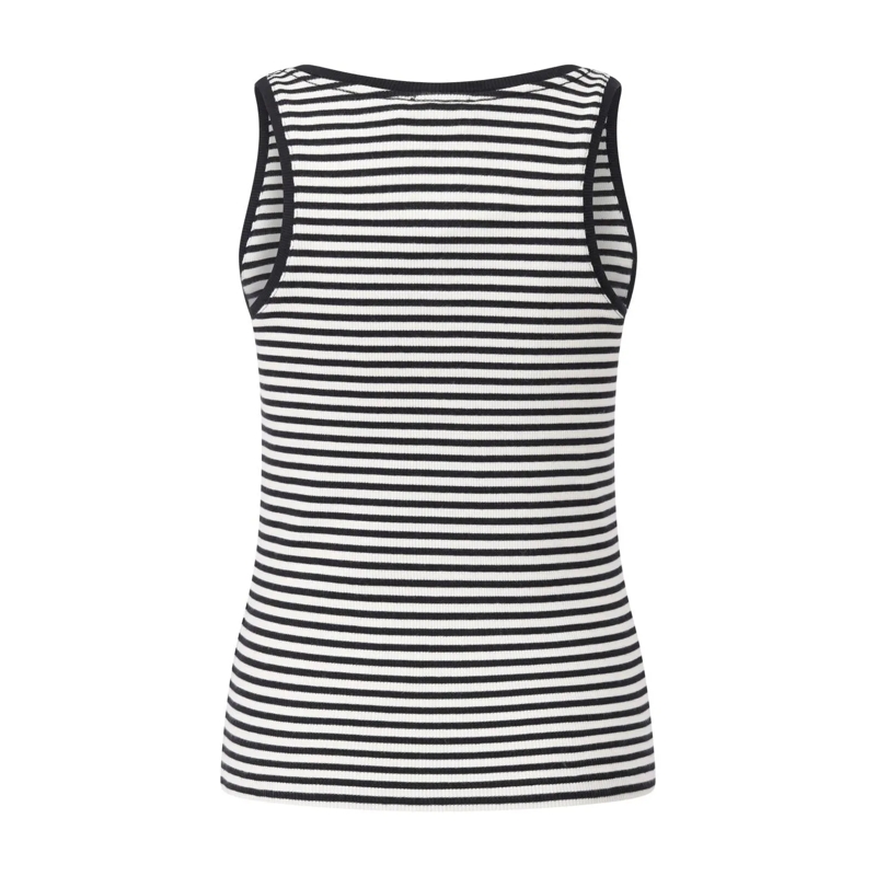 Anine Bing Top Geripptes Top Alessia Weiß(Image 6)