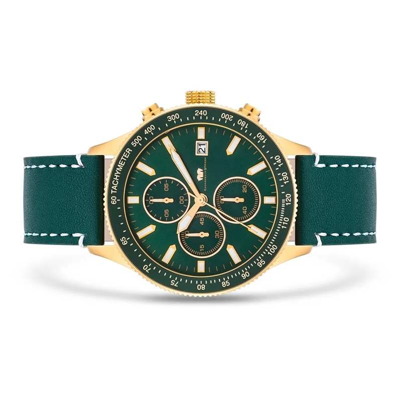 Rhodenwald & Söhne Automatikuhr Herren Armbanduhr Karthago II Echtleder gold(Image 3)