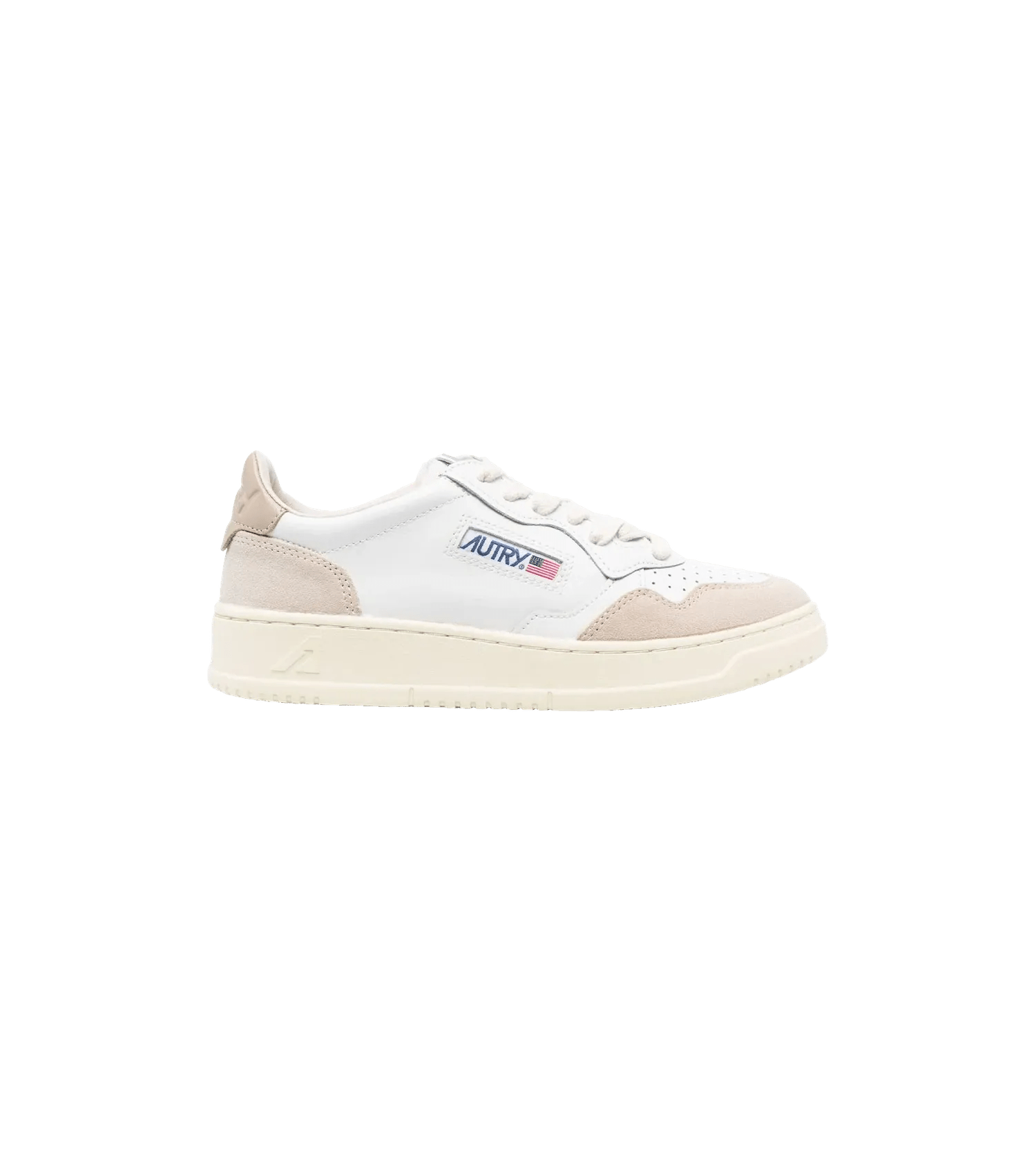 Autry International Sneakers - Medalist Low Women (weiß/beige) - Gr. 37 (EU) - in Beige - für Damen