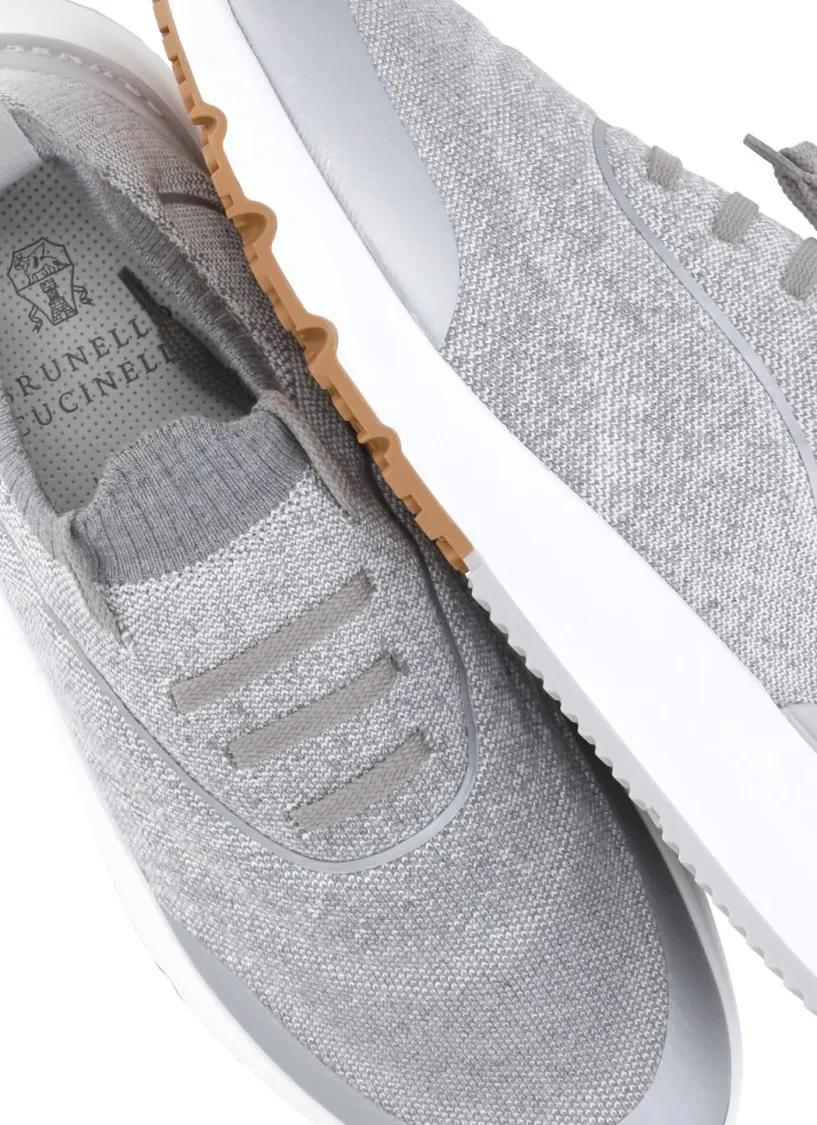 Thumbnail - Brunello Cucinelli Low-Top Sneaker - Grey Cotton Sneakers - Gr. 40 (EU) - in Grau - für Damen