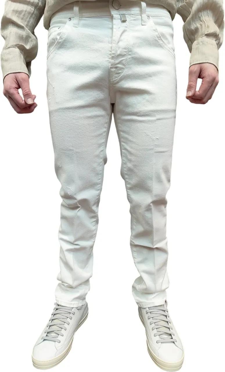 Thumbnail - Jacob Cohen - Jeans blanc petits trous Scott UQE1530 S3848 751D - Größe 34 - weiß