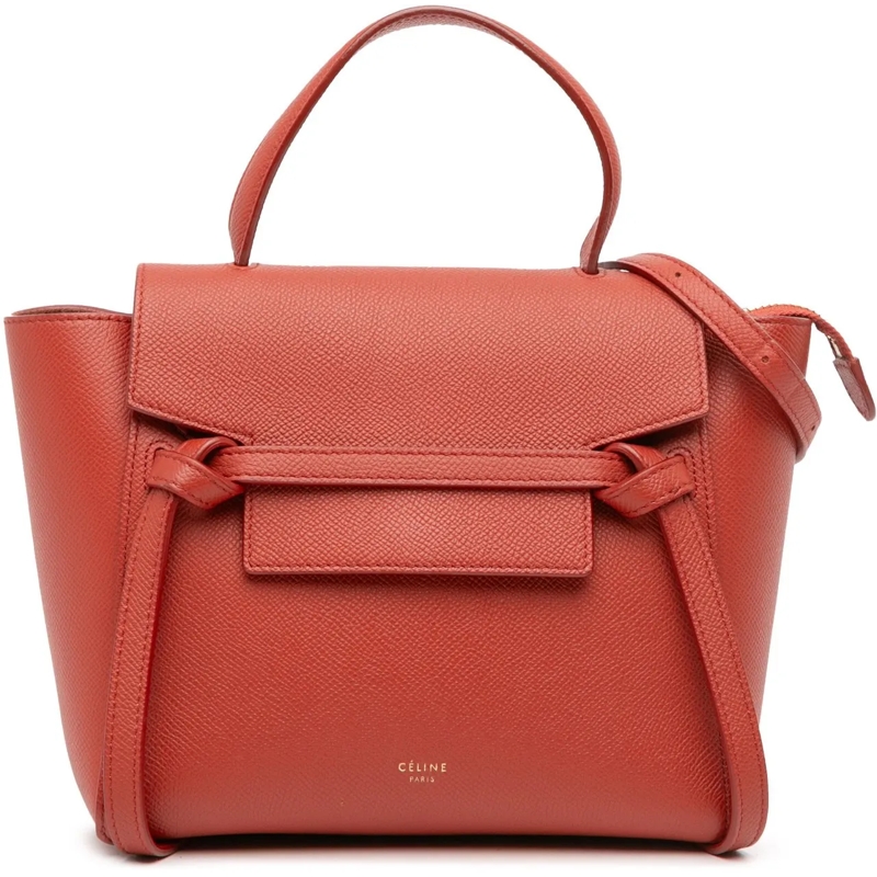 Celine Schultertasche Nano Grained Calfskin Belt Bag orange
