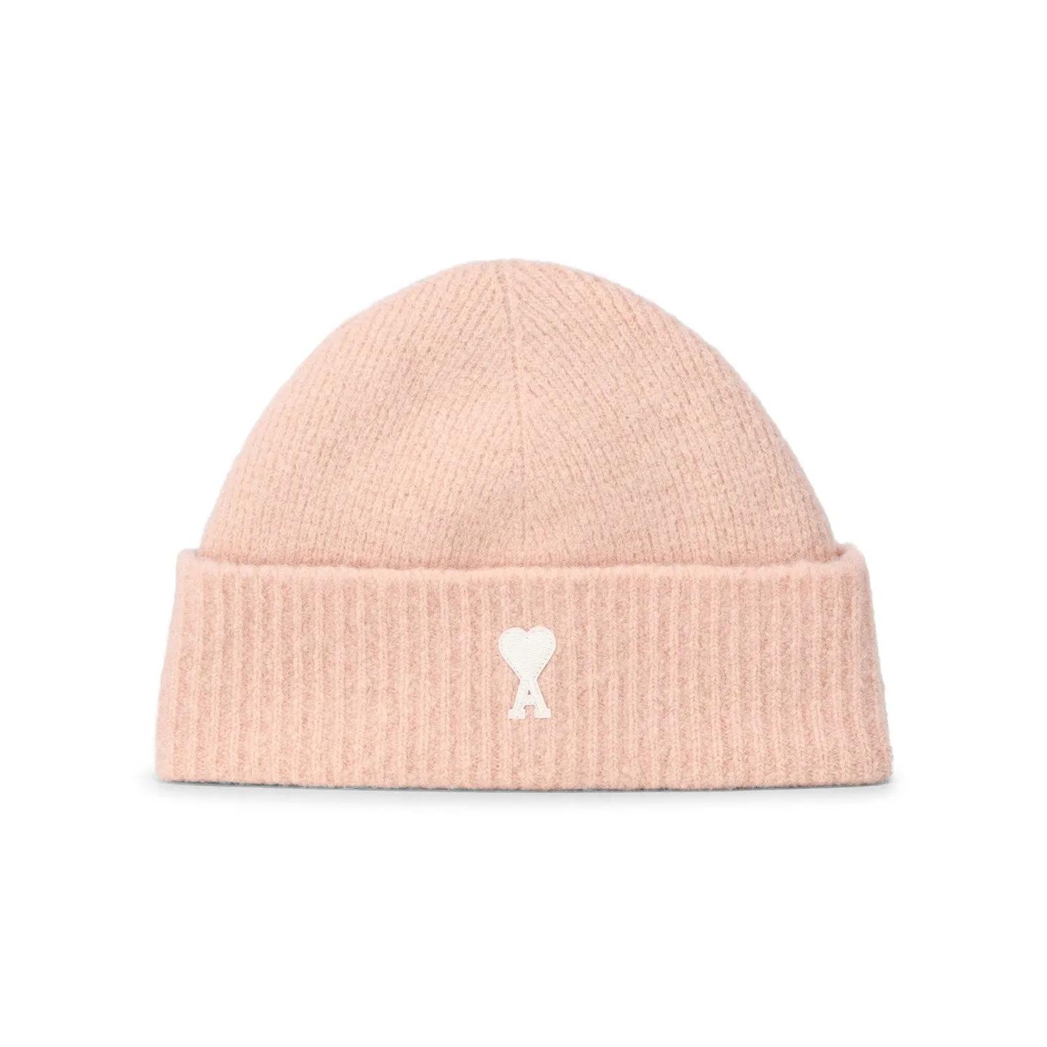 AMI Paris Caps & Mützen - Strickmütze mit Logo - Gr. ONE SIZE - in Orange - für Damen