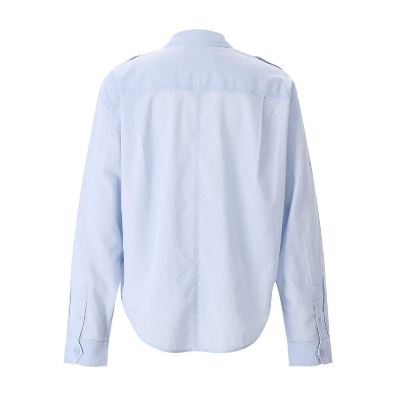 Isabel Marant Bluse Hemdbluse aus Baumwolle blau(Image 2)