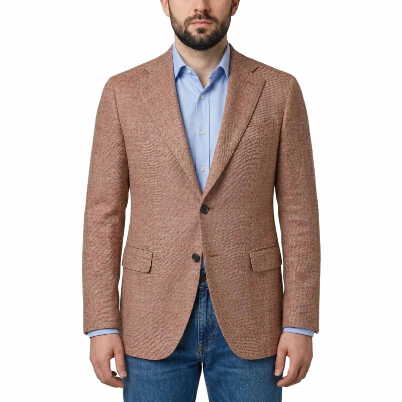 Emanuela Caruso Anzugjacke Sakko Aida aus Seidenmix braun(Image 2)