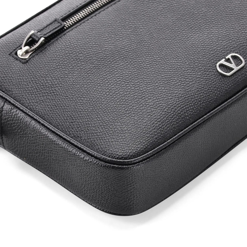 Valentino Garavani Geldbörse Pochette aus Leder schwarz(Image 4)