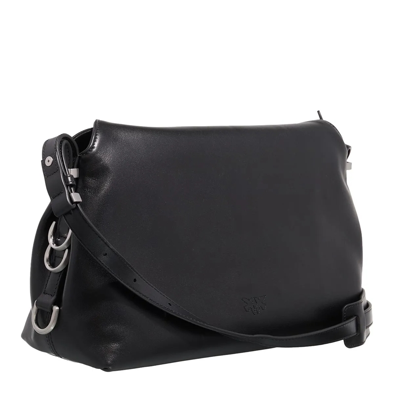 Pinko Schultertasche New Saddle Nero Limousine - Matt Silver(Image 6)