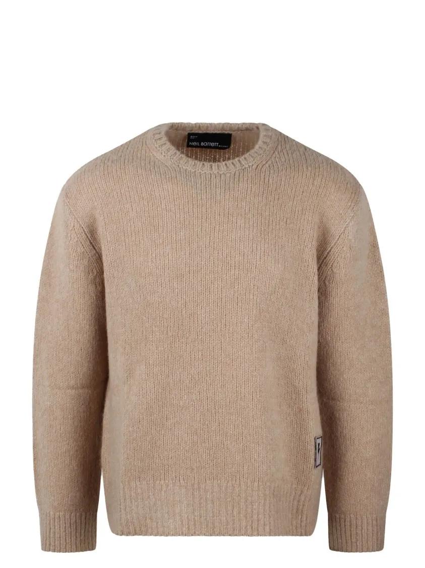Thumbnail - Neil Barrett - Thunderbolt Patch Sweater - Größe S - braun